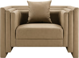 Everett - Vegan Leather Upholstered Chair - Tan