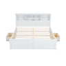 Platform Bed With Multi Storage Headboard, USB And Drawers