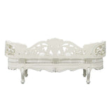 Adara - Bench - Pearl White Synthetic Leather & Antique White