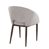 Renee - Upholstered Contemporary Chair (Set of 2) - Walnut Metal Legs