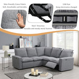 Power Recline Sectional - Gray