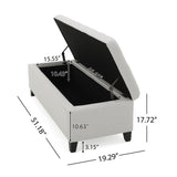 Upholstered Storage Ottoman Bench, Foot Rest For Bedroom