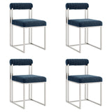 Anastasia - Dining Room Chair Set With Brushed Silver Frame