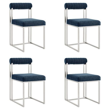 Anastasia - Dining Room Chair Set With Brushed Silver Frame