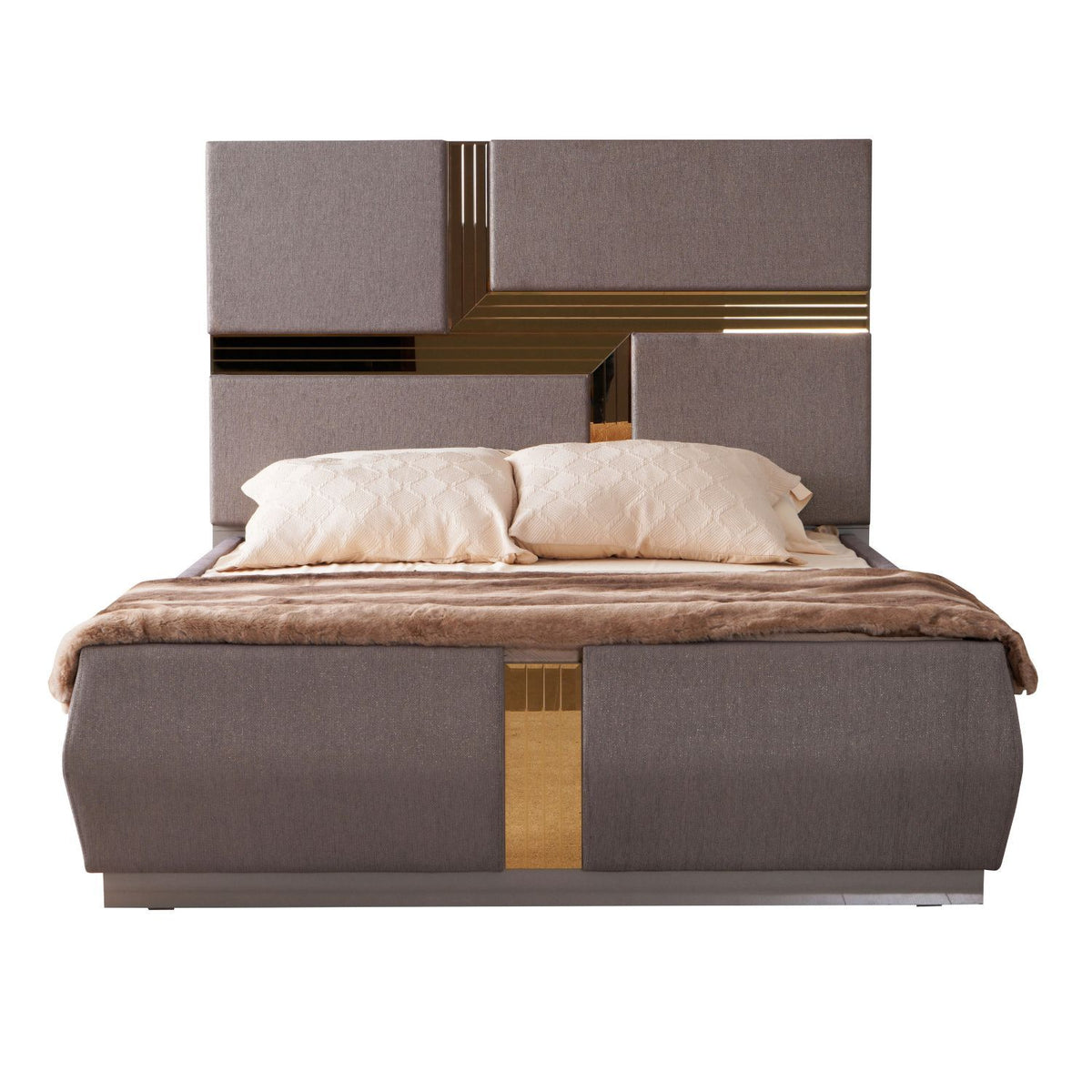 Lorenzo - King Size Tufted Upholstered Bed - Gray