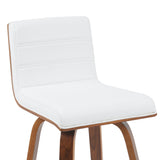 Vienna - Modern Counter Height Swivel Bar Stool - Walnut Finished Wood Frame