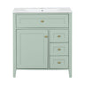 Bathroom Vanity With Sink, 3 Drawers And Adjustable Shelf