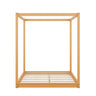 Wood Canopy Platform Bed With Support Legs And Airflow Slats