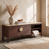 Varenna - 57.25" Acacia Wood Media Console