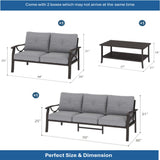 Patio Furniture Set With Coffee Table And Cushions For Backyard