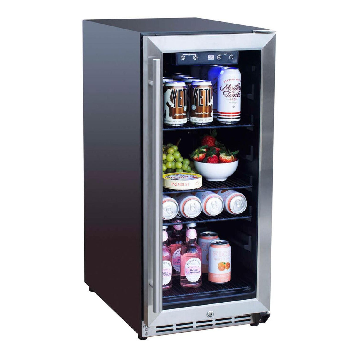 Summerset 15 Inch Outdoor Rated Fridge w/ Glass Door - RFR-15G