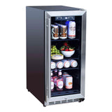 Summerset 15 Inch Outdoor Rated Fridge w/ Glass Door - RFR-15G