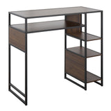Display - Farmhouse Bar Height Table With Storage Space For Dining Room