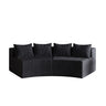 Curved Sectional Sofa With 4 Pillows, Modular Semi Circular Design
