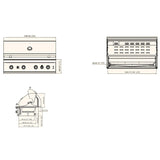 Summerset Quest 36-in 2 Burner Built-In Natural Gas Grill w/ Rear Infrared Burner, Rotisserie Kit, & Drop-In Griddle Plate - QST36-NG