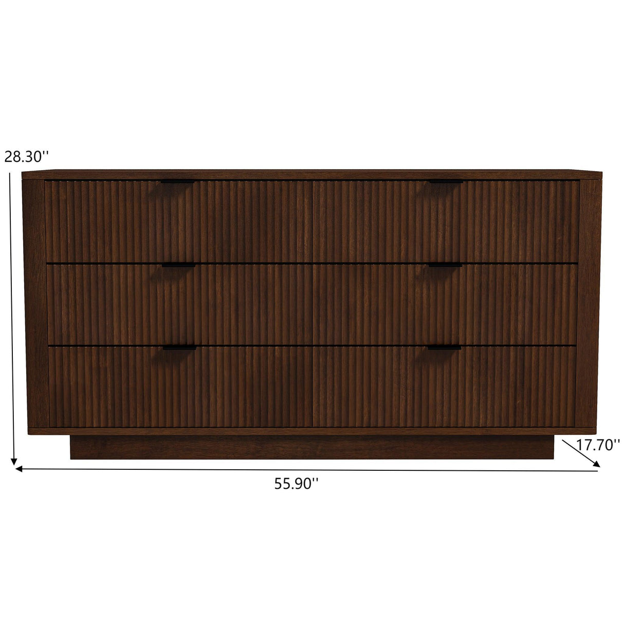 Lola - Dresser With 6 Drawers - Dark Brown