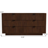 Lola - Dresser With 6 Drawers - Dark Brown