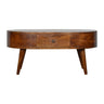 Rounded Wood Table
