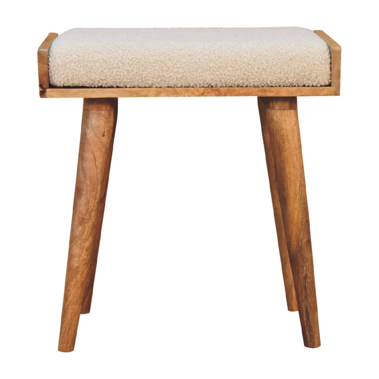 Tray Style Footstool - Cream