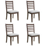 Upholstered Armless Chairs With High Ladder Back
