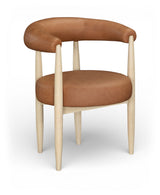 Sable - Vegan Leather Upholstered Dining Chair (Set of 2) - Painted Natural Base