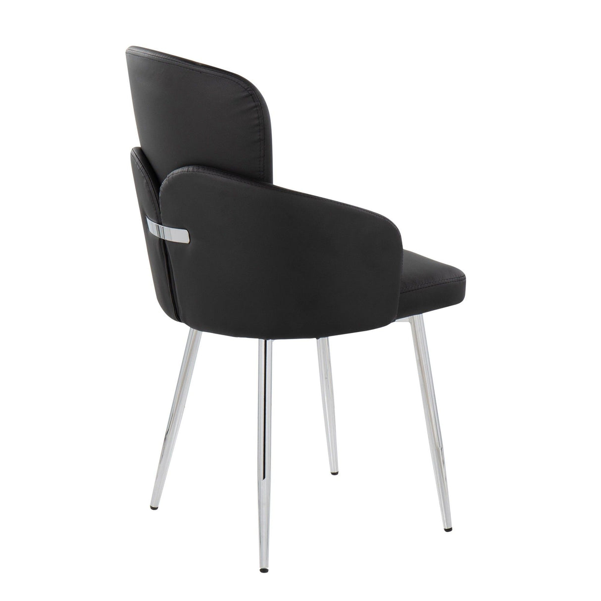 Dahlia - Contemporary Dining Chair (Set of 2) - Chrome Metal