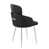 Dahlia - Contemporary Dining Chair (Set of 2) - Chrome Metal