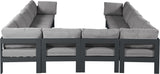 Nizuc - Outdoor Patio 12 Piece Modular Sectional With Gray Frame