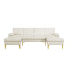 U - Shaped Sectional Sofa With Double Chaise