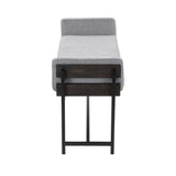 Kari - Farmhouse Bench - Gray Wood