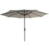 Patio Market Umbrella With 8 Steel Ribs, UV-Resistant And Waterproof Canopy