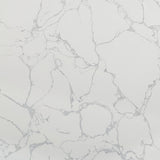 Koen - Round Dining Table, Engineering Marble Top - White & Black