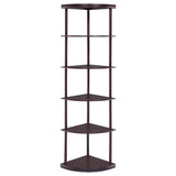 Bonwick - Wood 5-Shelf Corner Bookshelf - Cappuccino