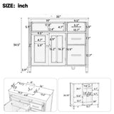 2 Piece Freestanding Bathroom Vanity Set With Sink Top, Reversible Dual Layout