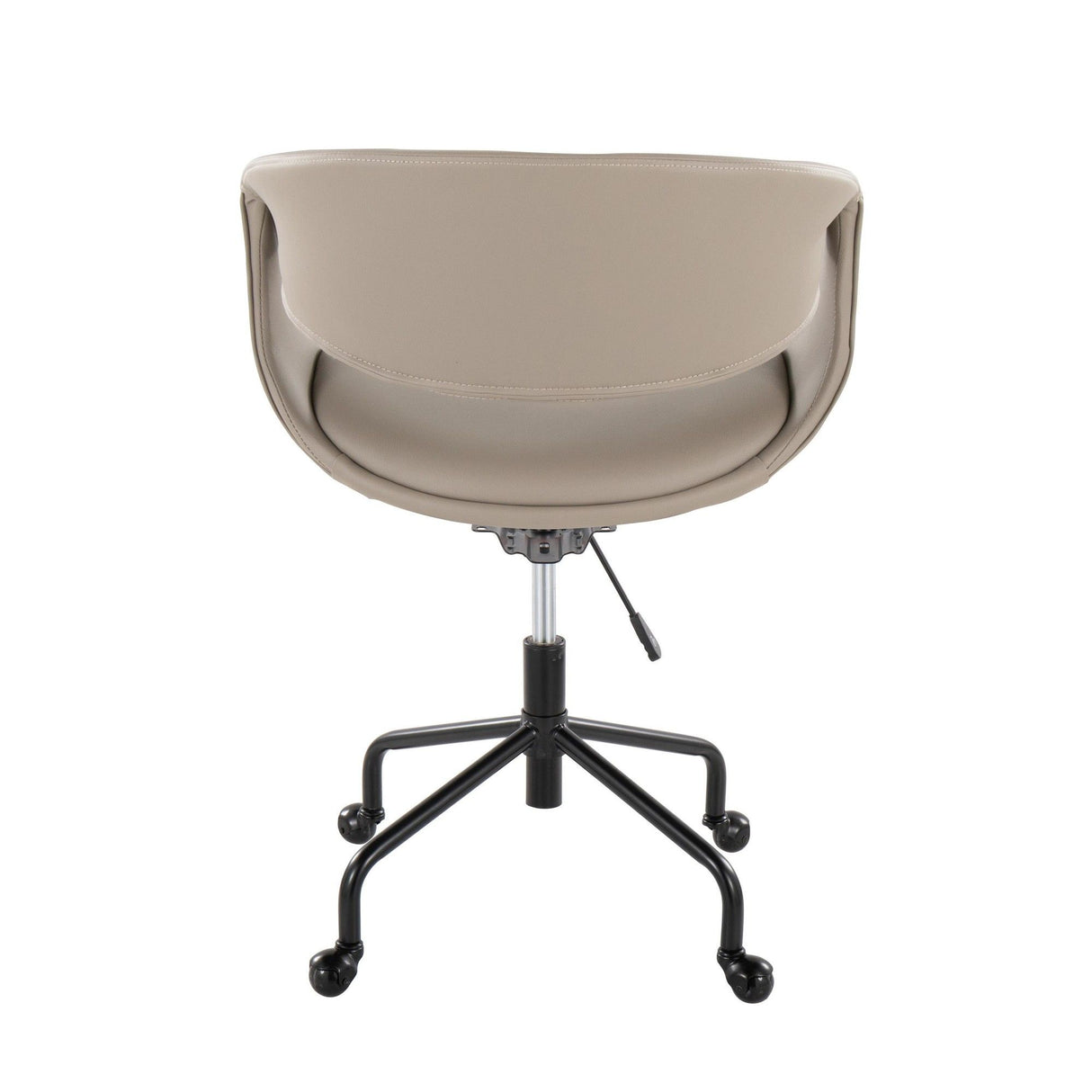 Curvo - Upholstered 4-Star Task Chair - Black Metal Base