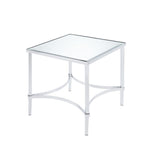 Petunia - End Table - Mirrored & Chrome