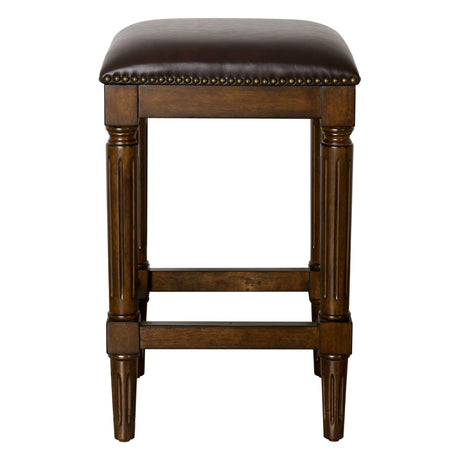 Square Stool With Upholstered Seat