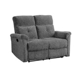Treyton - Motion Loveseat - Gray Chenille