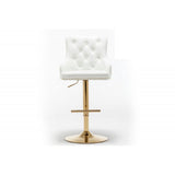 Adjustable Swivel Bar Stool With Nailhead Trim (Set of 2)