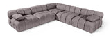 Orin - Velvet Fabric 5 Piece Modular Sectional