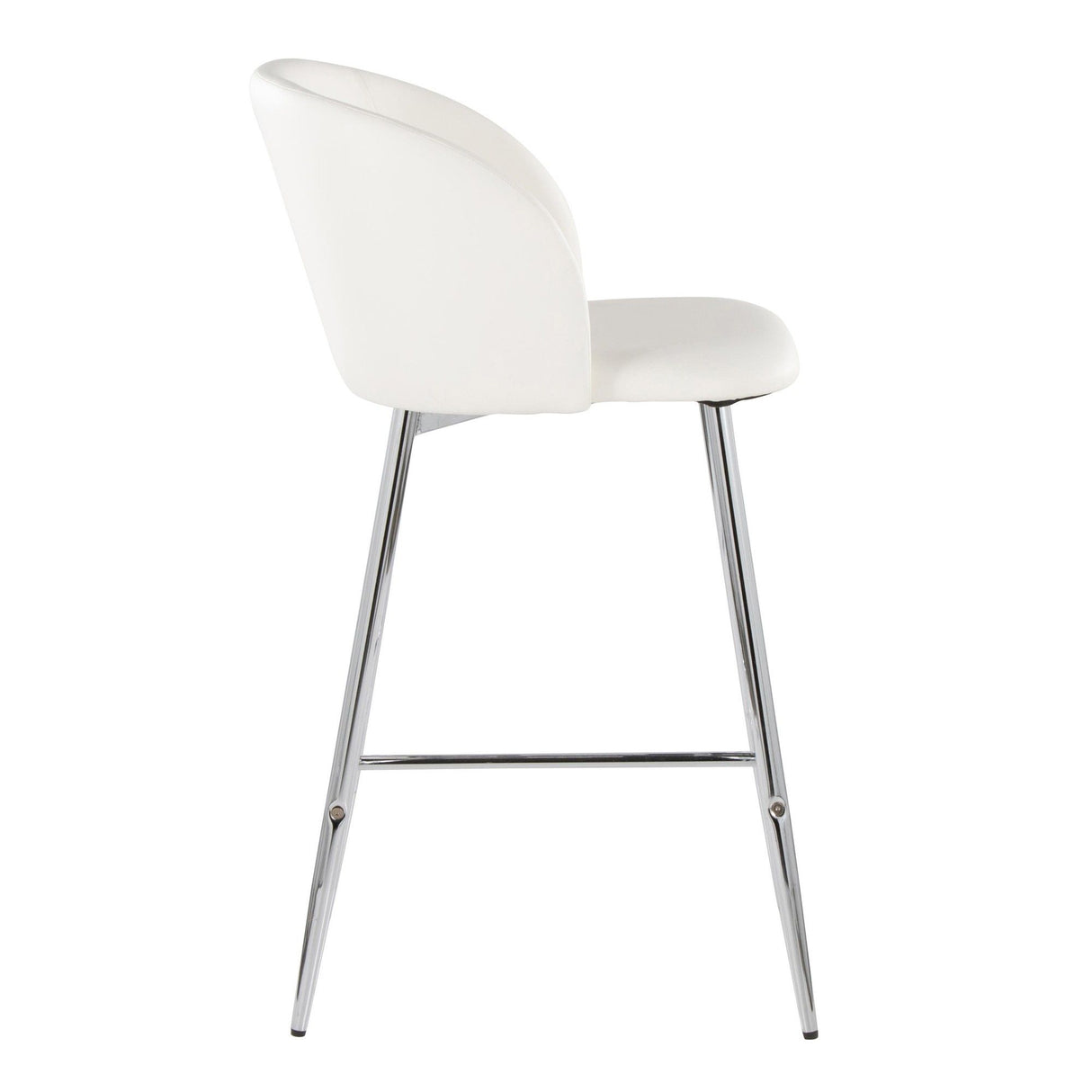 Fran - Fixed-Height Counter Stool (Set of 2) - Silver Metal Base