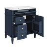 Bathroom Vanity With Medicine Cabinet, Royal Mirror Cabinet, Modern Bathroom Storage Cabinet With 2 Soft Closing Doors And 4 Drawers