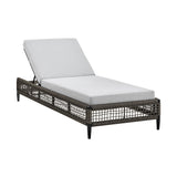 Alegria - Outdoor Patio Adjustable Chaise Lounge Chair In Aluminum With Gray Rope And Cushions
