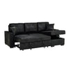 Upholstered Sectional With Pull-Out Bed And Chaise Storage