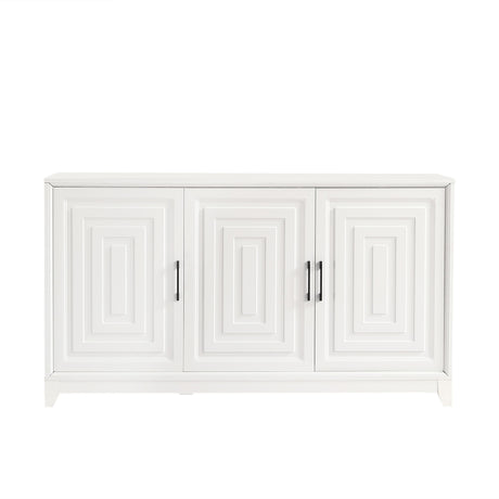 TV Stand For TVs Up To 65", Modern Entertainment Center Media Console Cabinet With 2 Spacious Storage Space, Solid Wood Legs For Living Room