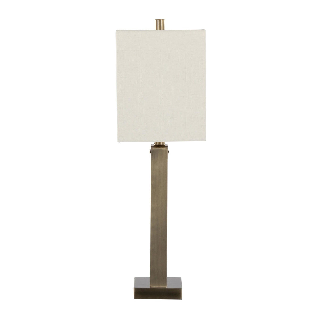 Royce - 26" Metal Table Lamp (Set of 2) - Antique Brass And White Linen