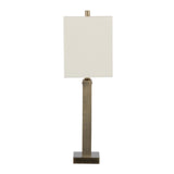 Royce - 26" Metal Table Lamp (Set of 2) - Antique Brass And White Linen