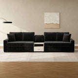 Modular Sofa Couch With Storage Armrest And Center Console