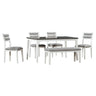 6 Piece Dining Set, Upholstered Chairs And Bench