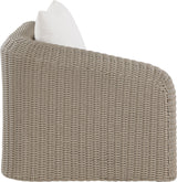 Seacrest - Olefin Water Resistant Fabric And Wicker Outdoor Patio Left Arm Chair